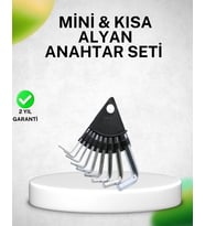 9 Parça Alyan Anahtar Seti Isıl İşlem Görmüş Dayanıklı Çelik