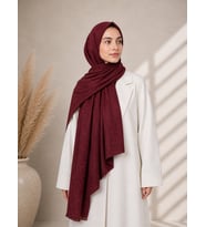 Dubai Jakar Şal Vişne Çürüğü– Kaymaz –Yumuşak ve Dökümlü Kumaş