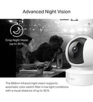 Lexroo C212, 2K 3MP İç Mekan Wi-Fi/Ethernet Güvenlik Kamerası, Kişi Tespit ve Hareket Takibi, 360°