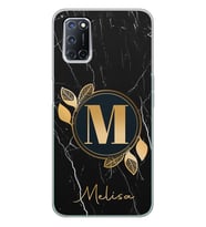 Oppo Gold Harf Tasarımlı Şeffaf Telefon Kılıfı