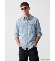 LCW Jeans İndigo Loose Fit Erkek Jean Gömlek