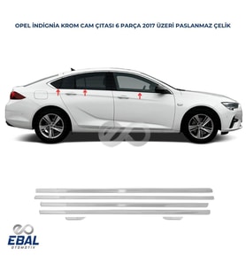Opel Insignia Krom Alt Cam Çıtası 6 Parça 2017 Ve Üzeri Paslanmaz Çelik (Gümüş)