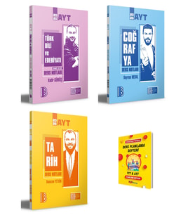 Benim Hocam AYT Edebiyat Coğrafya ve Tarih Ders Notları 3lü Set + Planlama Defteri