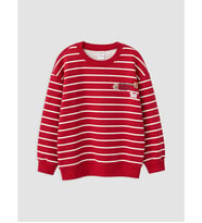 LCW Kids Kırmızı Nakışlı Erkek Çocuk Kalın Sweatshirt