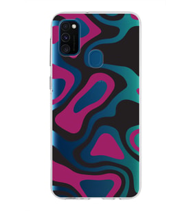 Samsung Galaxy M30s Kapak Renkli Desen Tasarımlı Şeffaf Silikon Kılıf