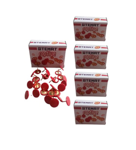 Renkli Raptiye Kırmızı (pvc Kaplı) 5 Paket (150 adet)