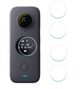 Insta 360 One X2 360 Aksiyon Kamerası Uyumlu 4Adet Şeffaf Ekran Koruyucu Jelatin