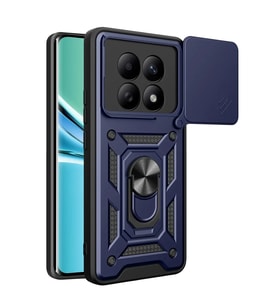 Mey İthalat® Redmi Note 15 4G Pars Lens Yüzüklü Silikon - Lacivert