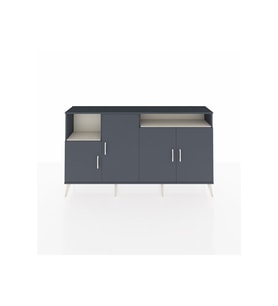 Arges Konsol 5 Raflı 4 Kapaklı 176x30x99 Antrasit-Antrasit/Aytaşı