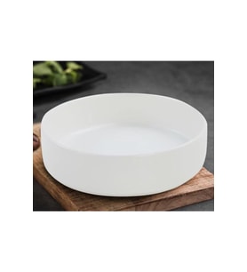21 cm Beyaz Çok Amaçlı Yeniden Kullanılabilir Yemek ve Salata Tabağı