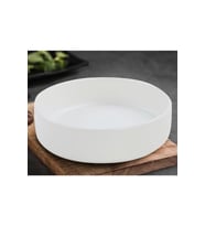 21 cm Beyaz Çok Amaçlı Yeniden Kullanılabilir Yemek ve Salata Tabağı