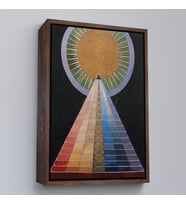 Çerçeveli Hilma af Klint - Altarpiece, Grup X, Sayı 1 Tablosu (Siyah)