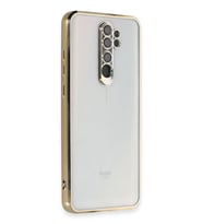 Newface Xiaomi Redmi Note 8 Pro Kılıf Razer Lensli Silikon - Gold