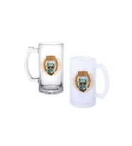 Ghostbastır Design Frenkeştayn Kulplu Bira Bardağı Buzlu veya Şeffaf Seçenekli 071