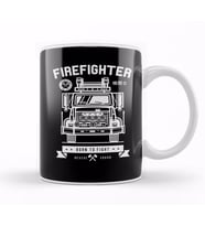 Firefighter Born To Fight Kupa Bardak Porselen
