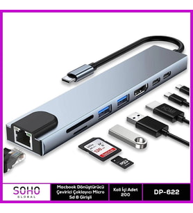 Dönüştürücü Çevirici Çoklayıcı Micro Sd 8 Girişli