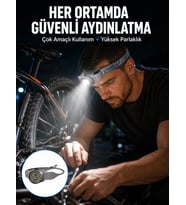 Northcity Ayarlanabilir Baş Bantlı LED Kafa Lambası - Şarjlı Çok Amaçlı Aydınlatma Çözümü