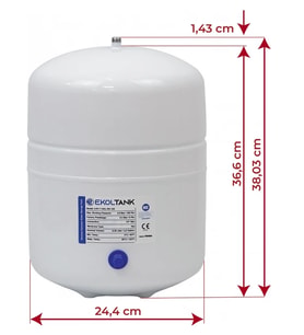 Ekol Nsf Onaylı 2.2 Galon 8 Litre Tank Ekol Tank Arıtma Tankı