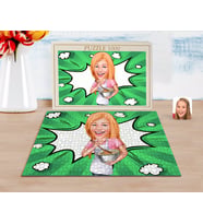 BK Gift Kişiye Özel Kadın Chef Karikatürlü 1000 Parça Profesyonel Puzzle-1
