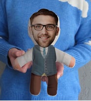 Öğretmenler Günü Hediyesi BK Gift Kişiye Özel Fotoğraflı Erkek Öğretmen Tasarımlı Bebek Yastık-1