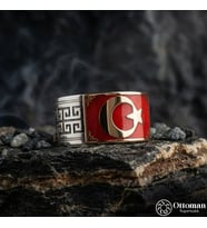 Ayyıldız Gümüş Erkek Yüzük