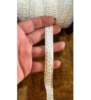 EN 1 CM NAKIŞ İŞLEME ŞERİT DİKİŞ GİYİM AKSESUARI 1 METRE (Beyaz)