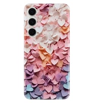 Samsung Galaxy S24 FE Kılıf Boutique Baskılı Resimli Renkli Kalpler Pcode -040