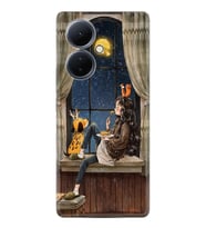 Vivo V29 Lite Kılıf Resimli Desenli Baskılı Silikon Dog And Girl 1358