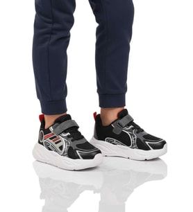 Slazenger Siyah Kırmızı Cırtlı Erkek Çocuk Spor Ayakkabı Kelsy F (Siyah-Kırmızı)