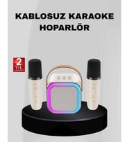 Taşınabilir Karaoke Hoparlör Bluetooth 5.0 ve Çift Mikrofonlu