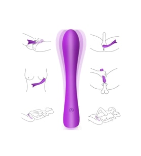 TOP anl ve G Nokta Uyarıcı Su Geçirmez Wand Massager Vibratör Dildo