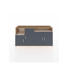 Kronos Konsol 5 Raflı 4 Kapaklı 176x59x99 Çam-Antrasit/Aytaşı