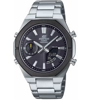 Casio ECB-S10DB-1ADF Quartz Çelik Gri Siyah Kadran 10 ATM 43 mm Erkek Kol Saati