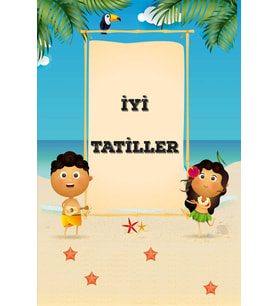 İyi Tatiller Yaz Temalı Fotoğraf Panosu Branda 100x150