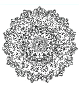Bigpoint Baskılı Pres Tuval 30x30cm Mandala