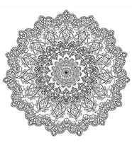 Bigpoint Baskılı Pres Tuval 30x30cm Mandala