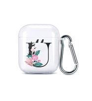 PrintiFy Apple Airpods 2. Nesil Uyumlu Harf Tasarımlı Şeffaf Silikon Kılıf - Ü