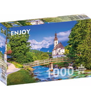 Enjoy 1000 Parça Ramsau'daki Küçük Kilise Puzzle (Almanya)