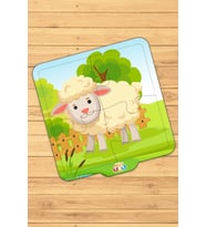 İlk Puzzle'ım 4 Parça Çiftlik Hayvanları Sevimli Koyun Yapboz