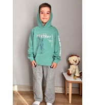 Breeze Erkek Çocuk Eşofman Takım Oyun Temalı Önden Cepli 5-10 Yaş, Mint Yeşili