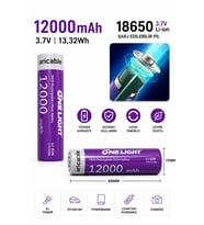18650 Şarjlı Li-ion Pil 3.7V 12000mAh Yazılı 39 Gram Güçlü Batarya