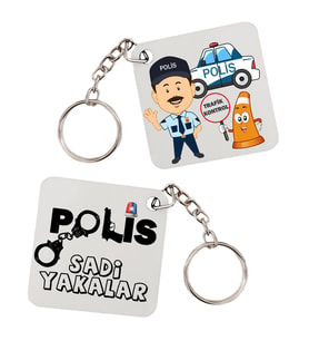 Polise Hediye İsimli Anahtarlık