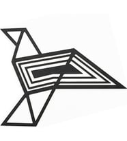 Pigeon Origami Metal Tablo (Siyah)