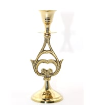 Tekli Pirinç Şamdan Model 6 (Çok Renkli)