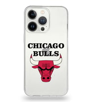 Apple iPhone 13 Pro Uyumlu Kapak Chicago Bulls Tasarımlı Şeffaf Silikon Kılıf
