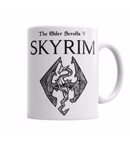 Skyrim Dragon   Kupa Bardak Porselen