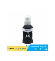 Epson 112 EcoTank L15160 Siyah İthal  Uyumlu Pigmentli Mürekkep Siyah 127 ML