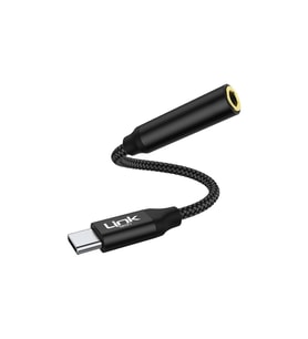 A195 USB-C 3.5mm Kulaklık jakı Bluetooth Adaptörü (Siyah)