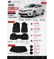 TOYOTA COROLLA 2013-2018 Araca Özel 3D Paspas + 3D Bagaj Havuzu