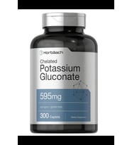 Horbäach  Chelated Potassium Gluconate  595mg 300 Capsul.Usa Menşei.3939 (Renksiz)